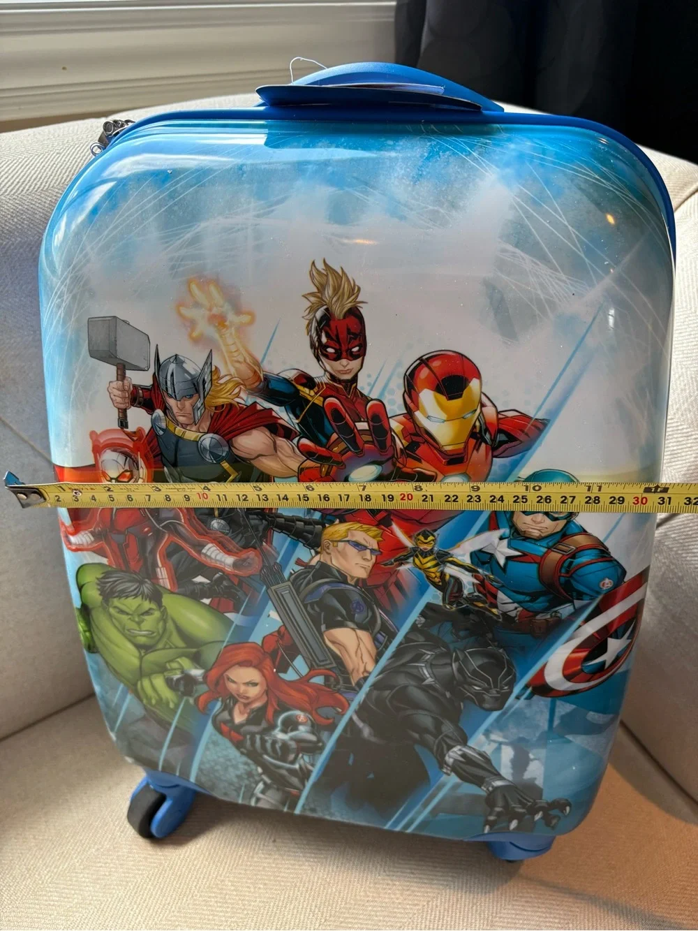 Marvel Avengers Kids Carry-On Suitcase | Heys Hardshell Spinner Luggage | Blue - Picture 7 of 9